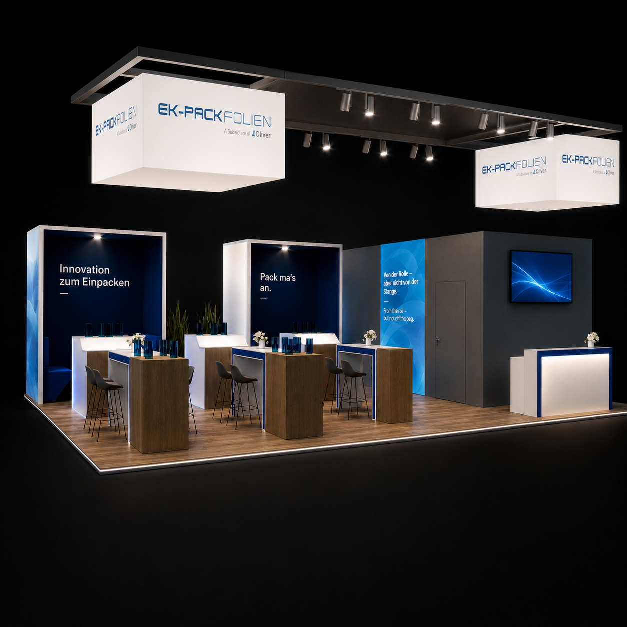Messestand, konzipiert und umgesetzt von SCHNEEWEISS Konzeptbüro